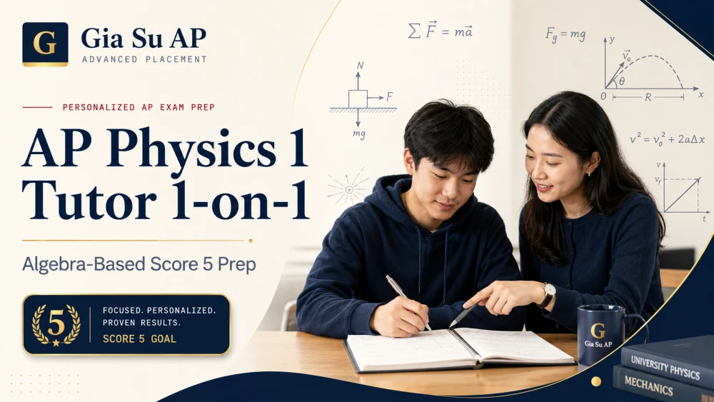 AP Physics 1 Tutor 1-on-1 | Algebra-Based Score 5 Prep - Gia Sư AP